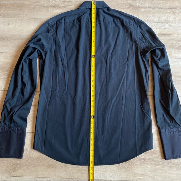 Hugo Boss Black Tuxedo Shirt Mens 16 1/2 42- French Cuffs Bib regular fit - Picture 12 of 13